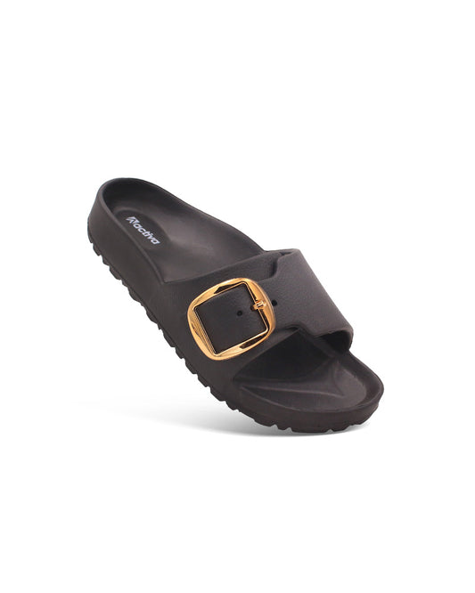 Women’s Solid Buckle EVA Slides