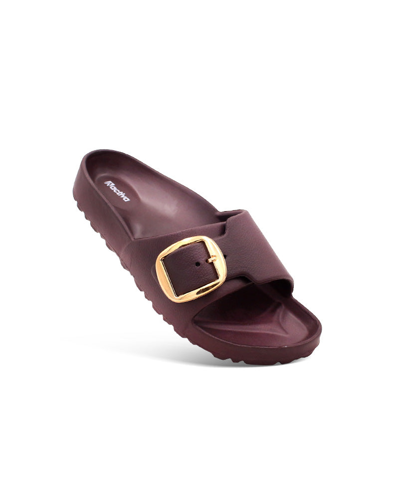Women’s Solid Buckle EVA Slide