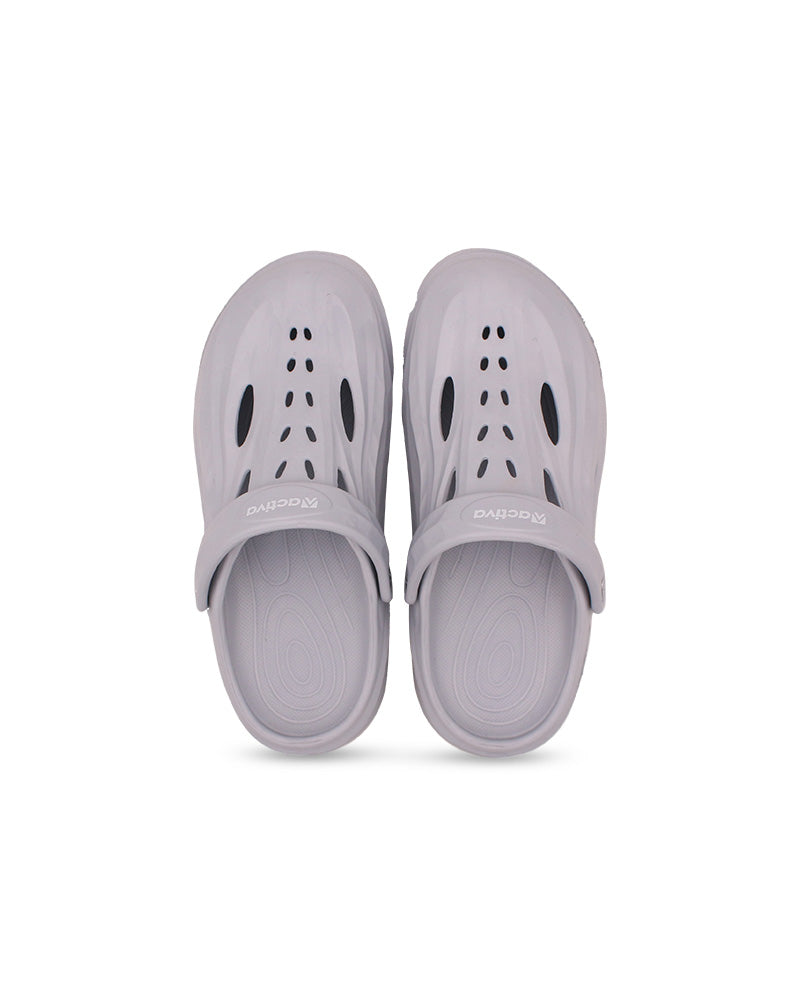 Men’s Stylish EVA Clogs with Back Strap | Wave-Textured & Perforated Design