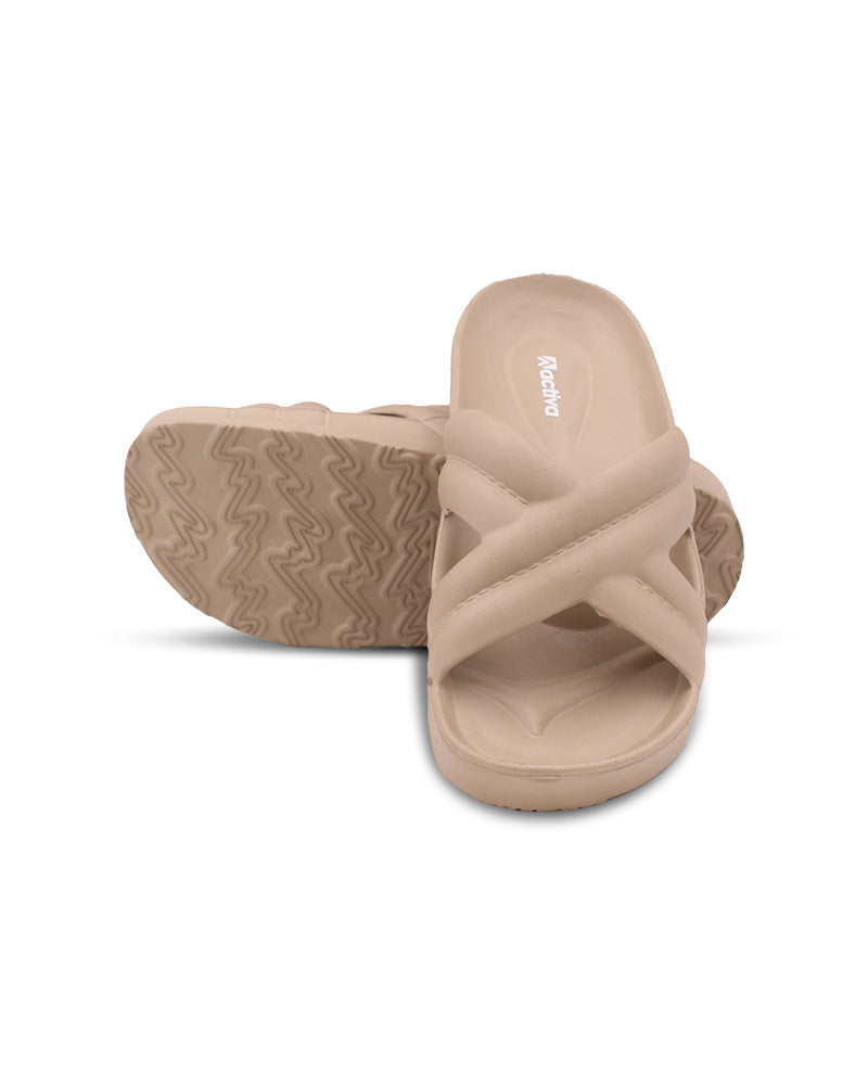 ACTIVA Slides, Stylish Cross-Design Sandals for Women