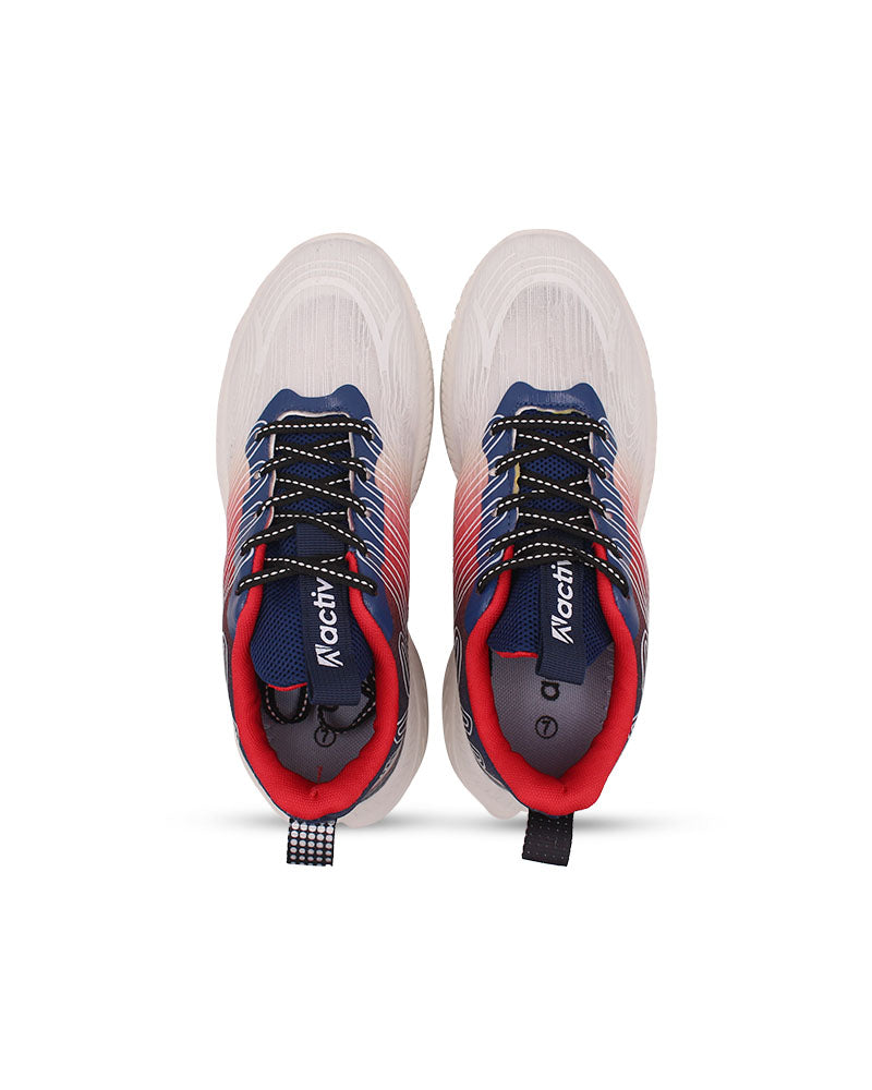 Navy Blue Lace-Up Sneakers - Men's Casual Sport Shoes
