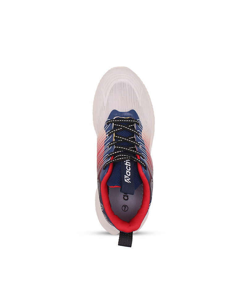 Navy Blue Lace-Up Sneakers - Men's Casual Sport Shoes
