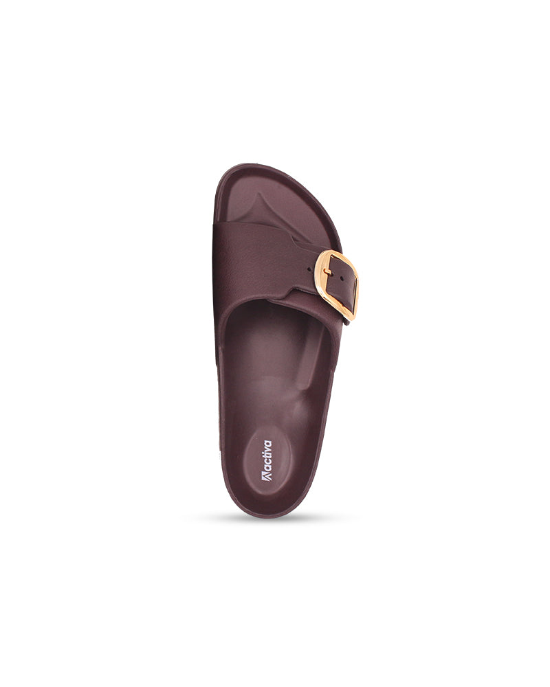 Women’s Solid Buckle EVA Slide