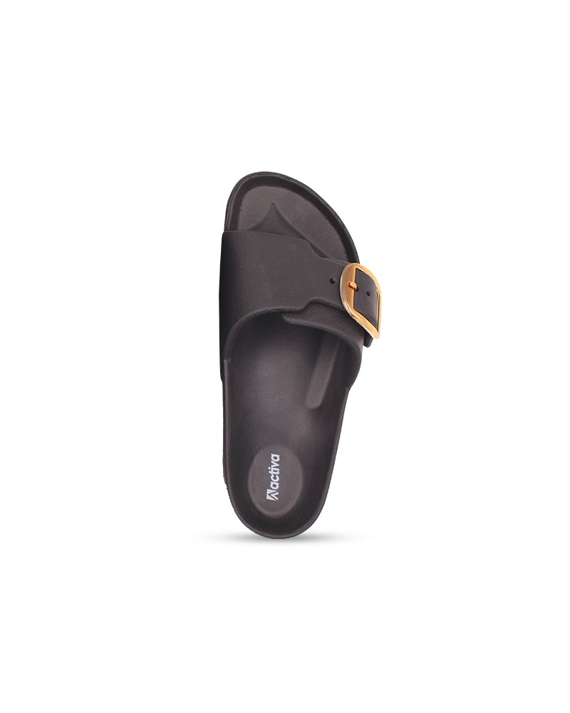 Women’s Solid Buckle EVA Slides
