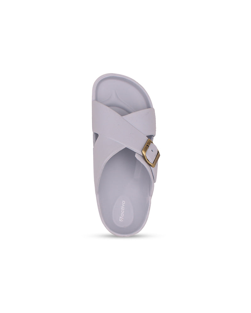 Men’s Cross-Strap Slides with Adjustable Buckle | Ergonomic EVA Sole