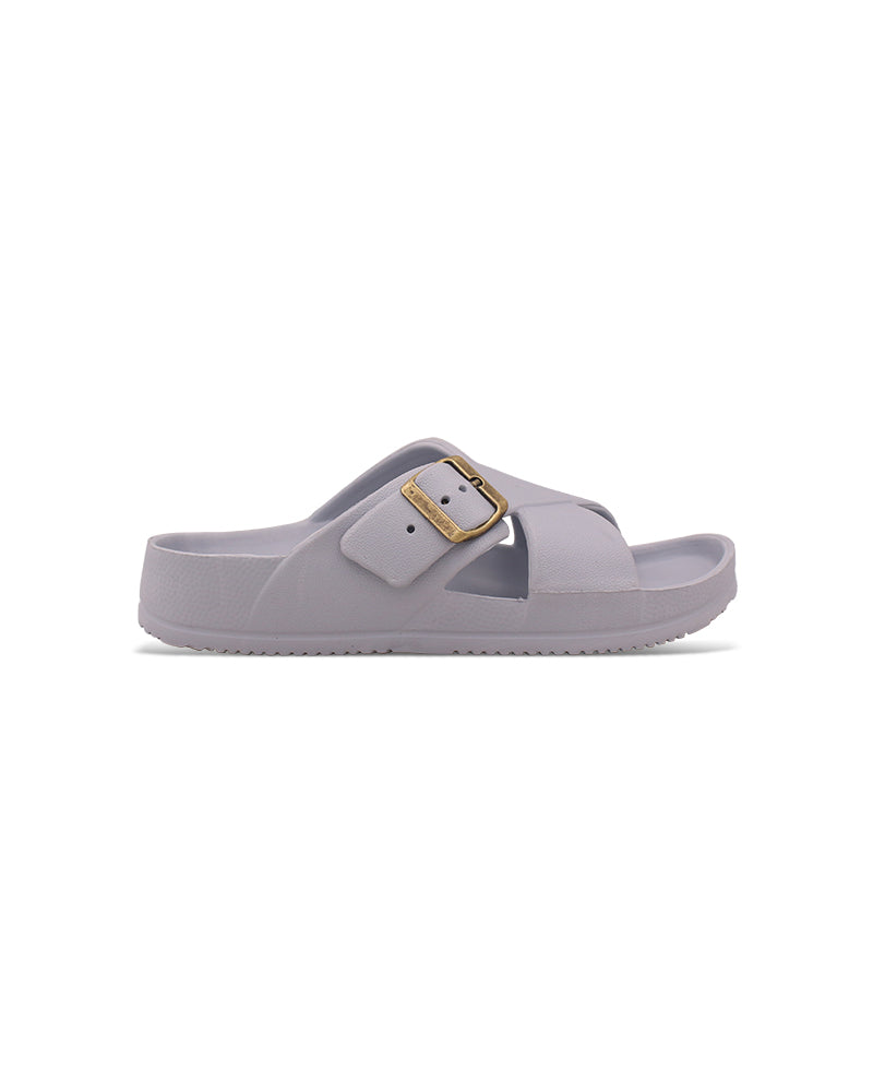 Men’s Cross-Strap Slides with Adjustable Buckle | Ergonomic EVA Sole