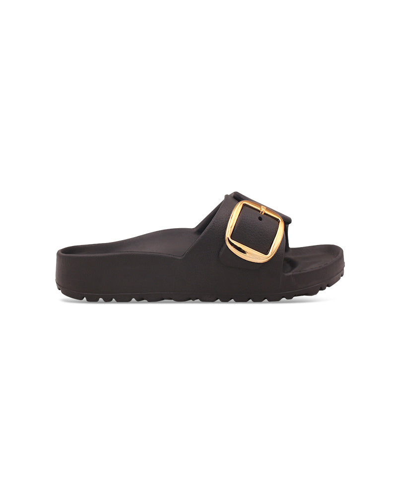 Women’s Solid Buckle EVA Slides