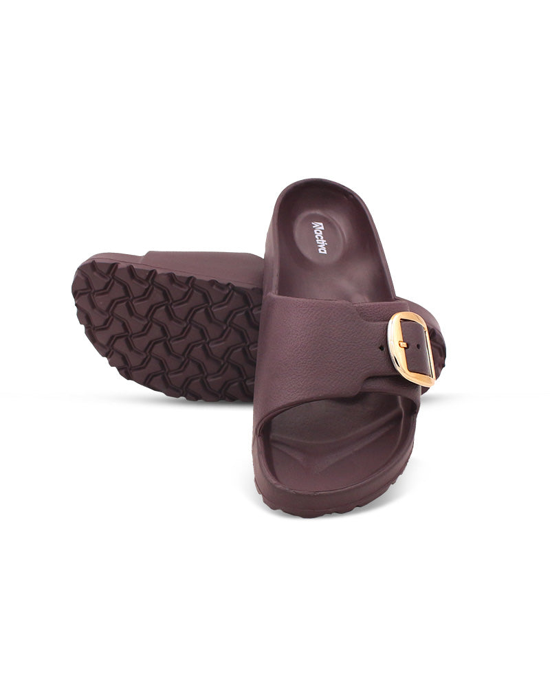 Women’s Solid Buckle EVA Slide