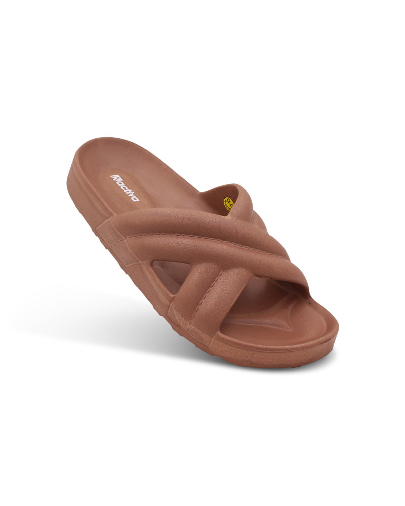 ACTIVA Slides, Stylish Cross-Design Sandals for Women