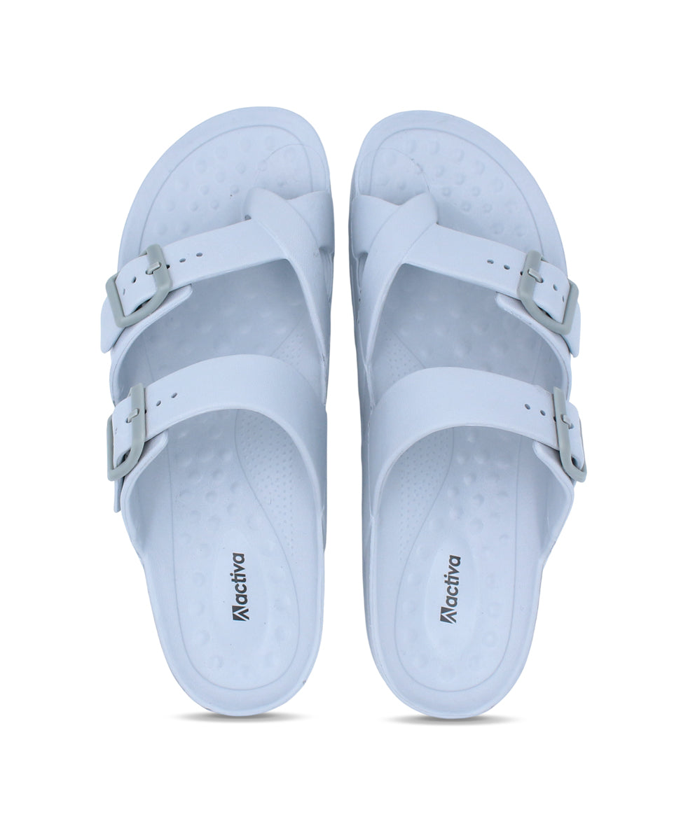 Men Double Buckle Slide – Lightweight EVA Comfort Sandals for Everyday Wear