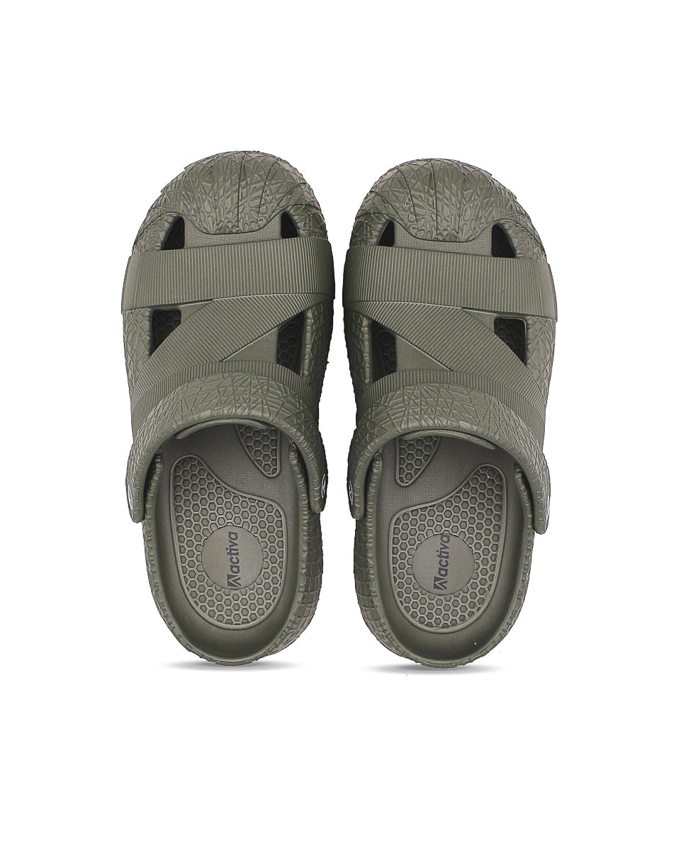 Men’s Unique Style EVA Clogs Olive Green