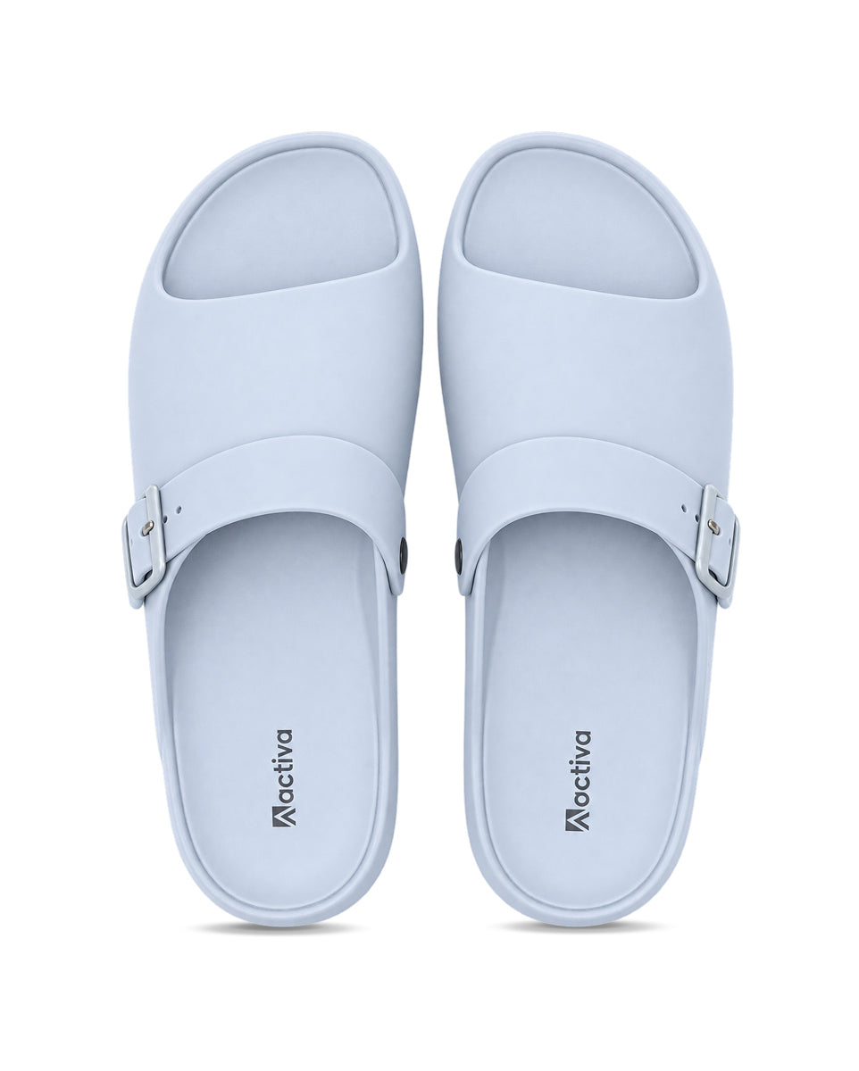 Men's Adjustable Comfort Slides with Buckle Strap for Everyday Wear
