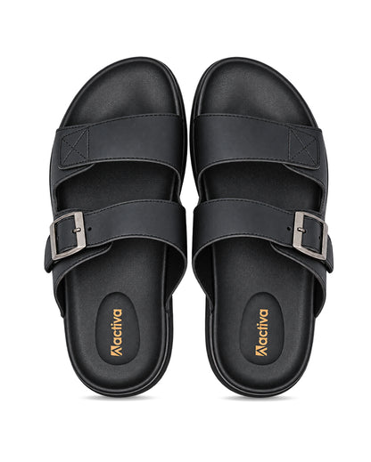 Men’s Casual Slides with Adjustable Buckle Strap | Comfort Slip-On Sandals