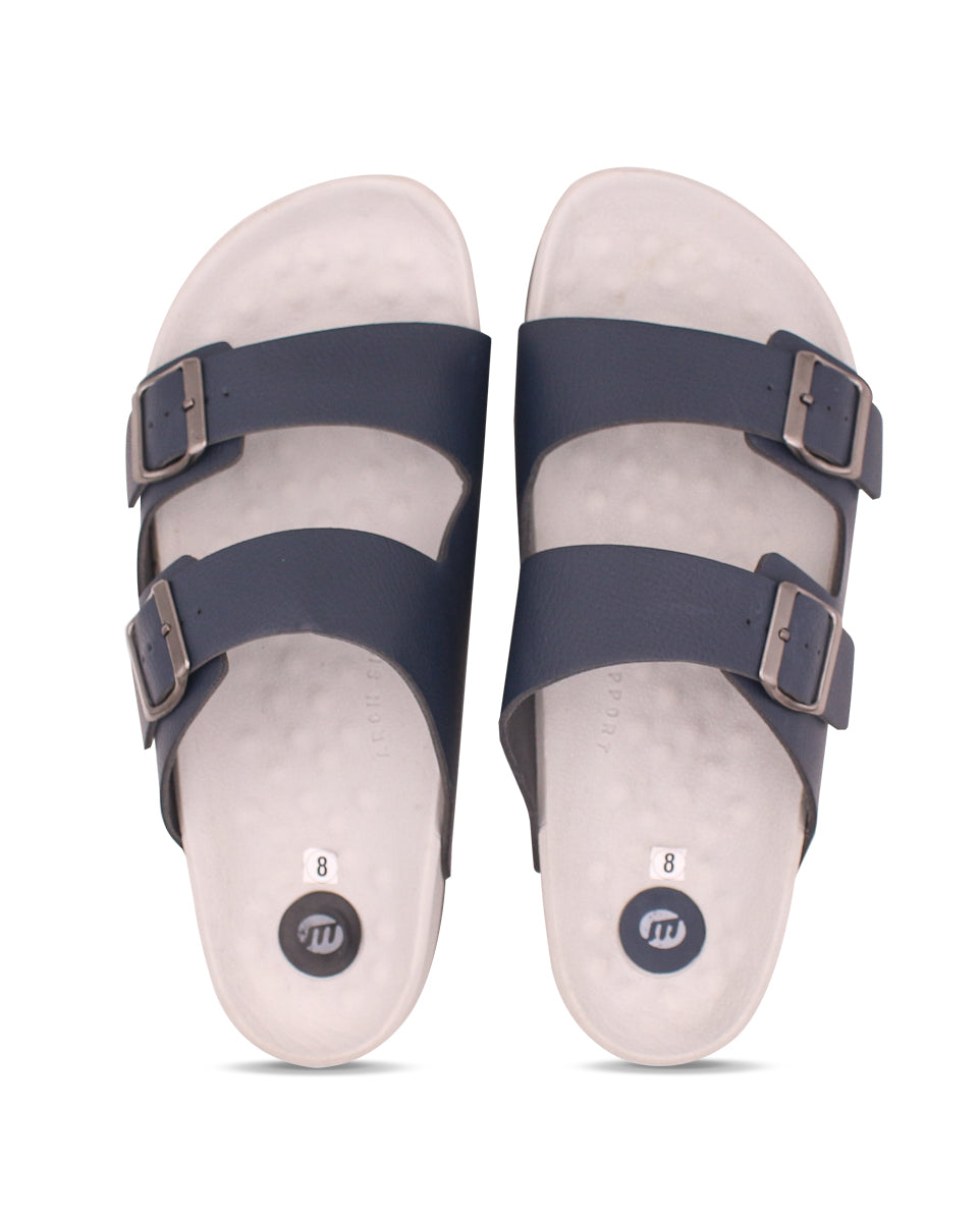 JUPITER Men’s Dual Buckle Slides – Comfortable Casual Slippers for Daily Wear