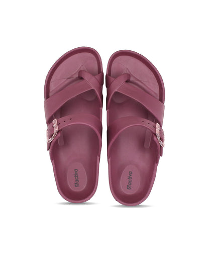 Women’s EVA Buckle Slides Wine Red