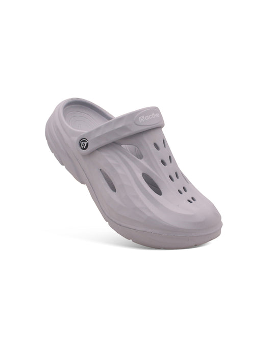 Men’s Stylish EVA Clogs with Back Strap | Wave-Textured & Perforated Design