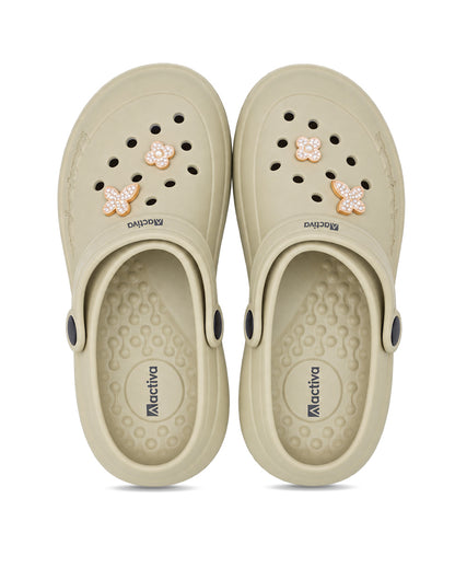 Women's Lightweight Clogs with Charms – Cushioned Slip-On Clogs with Adjustable Heel Strap for Everyday Wear