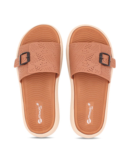 DOCTOR SOLE Women's Orthopedic Comfort Slide Sandals with Adjustable Buckle