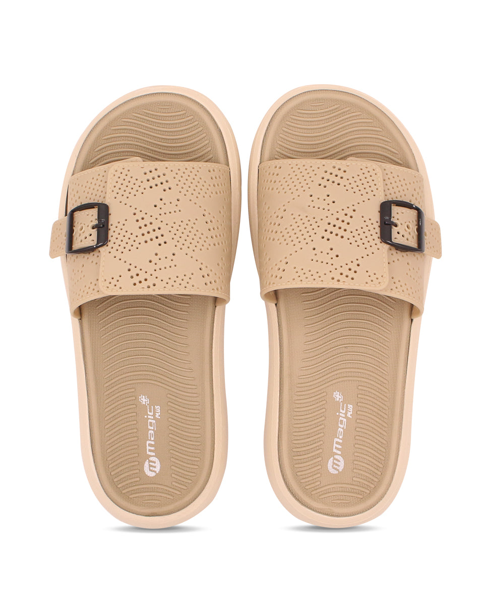 DOCTOR SOLE Women's Orthopedic Comfort Slide Sandals with Adjustable Buckle