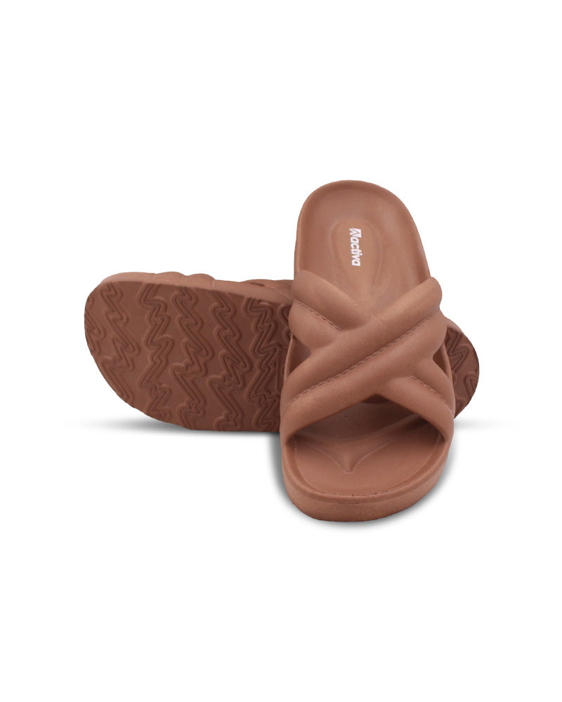 ACTIVA Slides, Stylish Cross-Design Sandals for Women