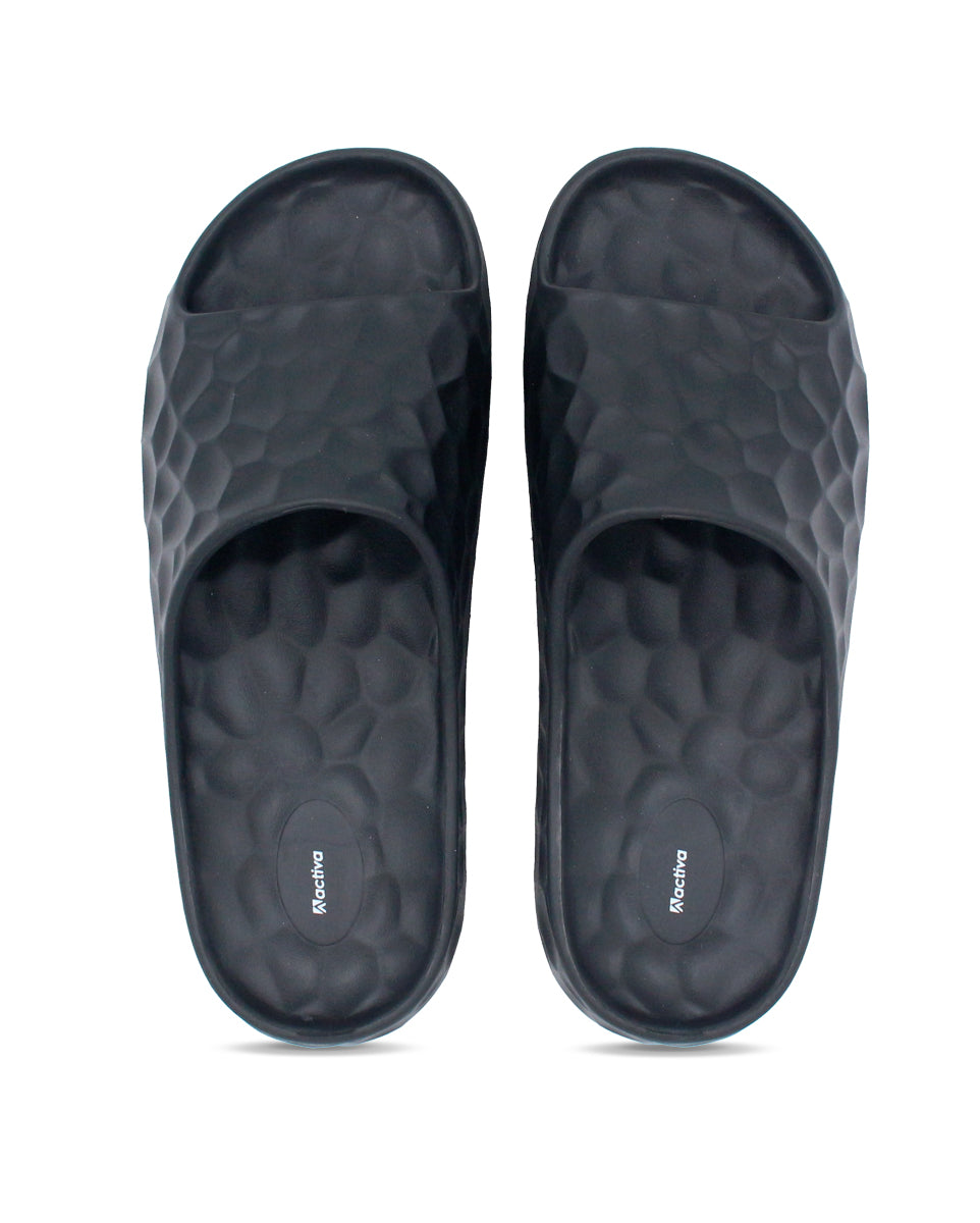 Men's Comfort Slides | Textured Slip-On Casual Footwear