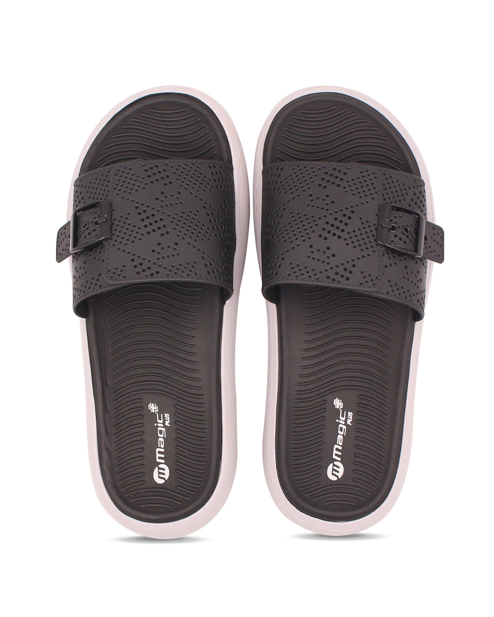 DOCTOR SOLE Women's Orthopedic Comfort Slide Sandals with Adjustable Buckle