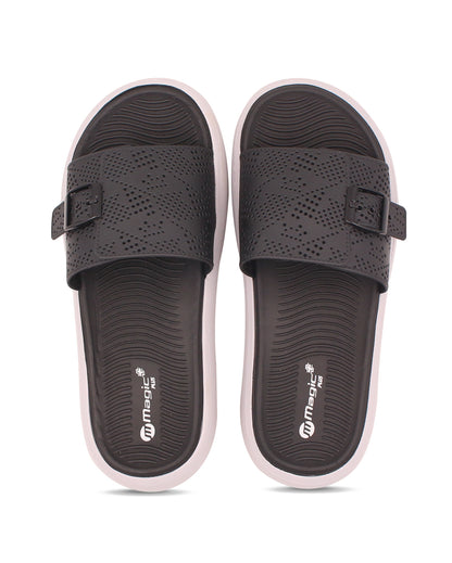 DOCTOR SOLE Women's Orthopedic Comfort Slide Sandals with Adjustable Buckle