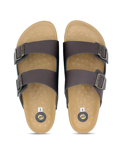 JUPITER Men’s Dual Buckle Slides – Comfortable Casual Slippers for Daily Wear
