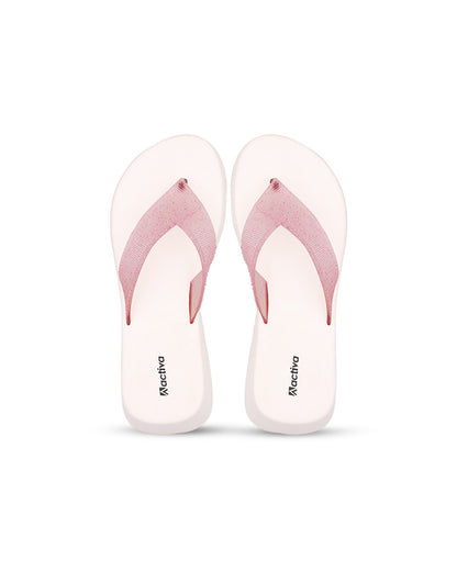 Women's V-Shape Grip Flip-Flops with Thick Heel