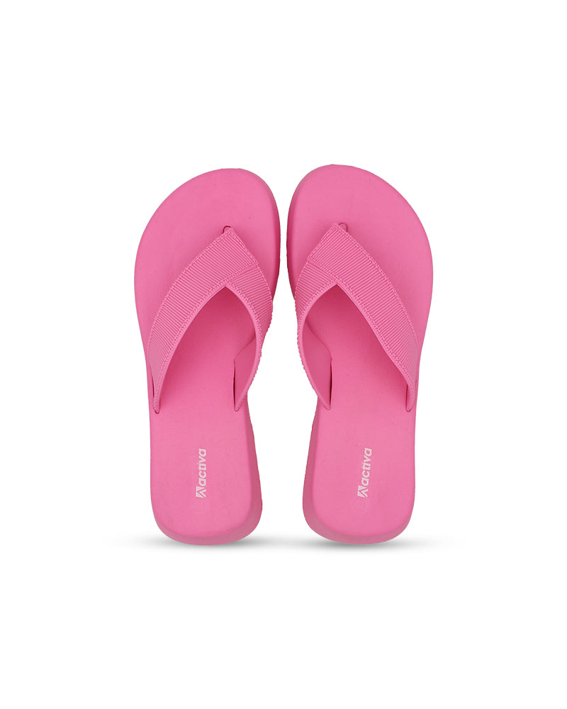 Women's V-Shape Grip Flip-Flops with Thick Heel