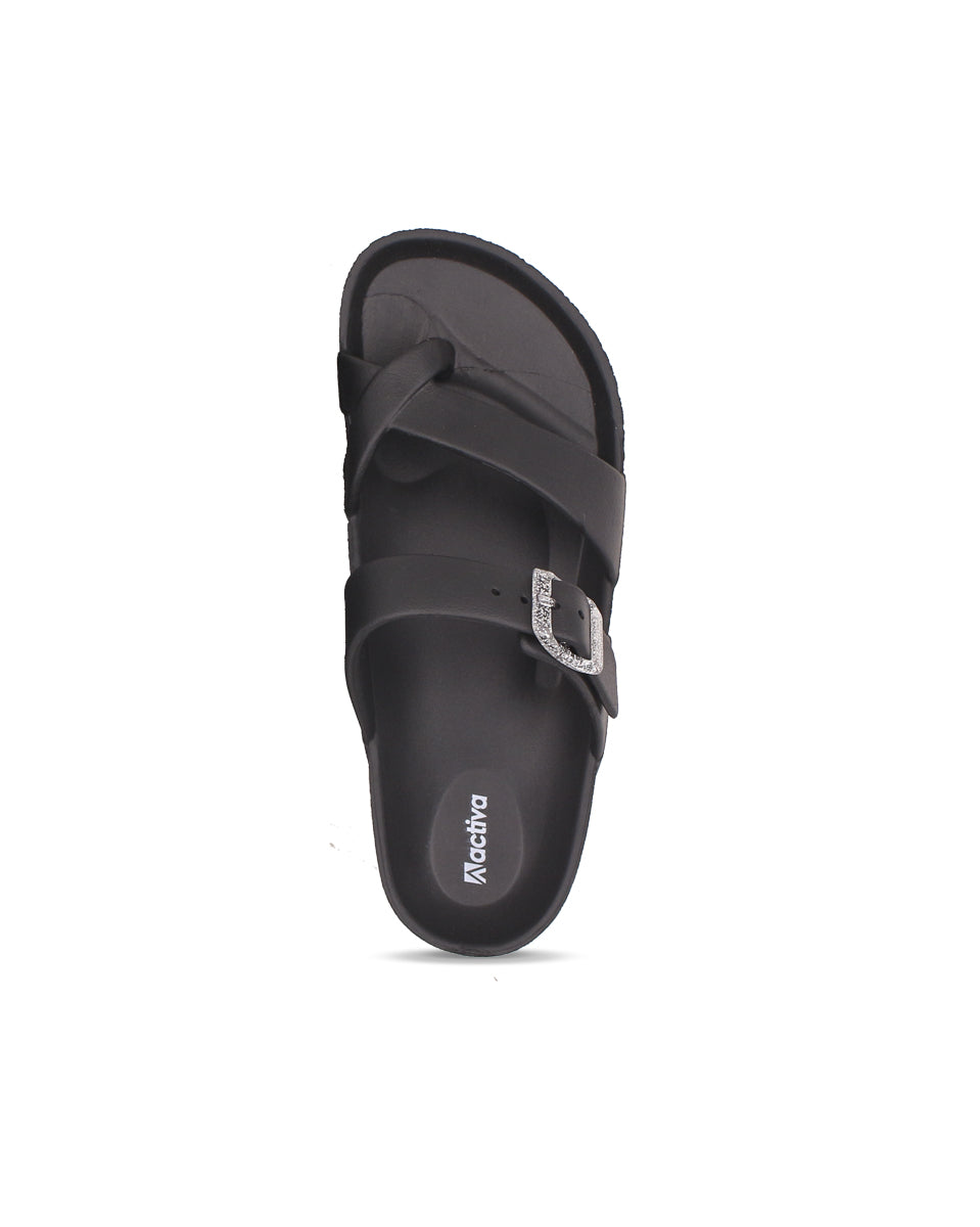 Women’s EVA Buckle Slides Black