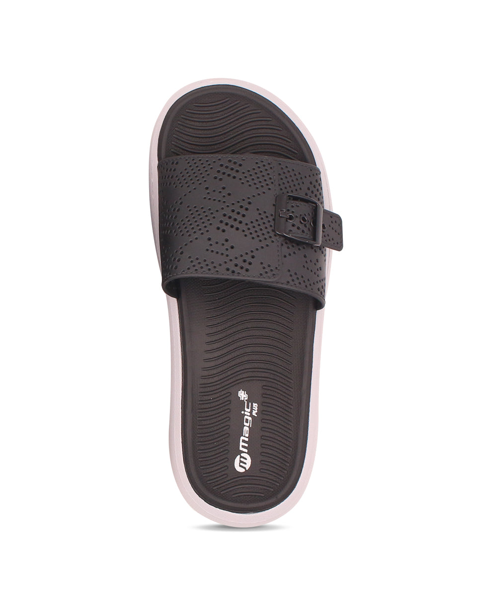 DOCTOR SOLE Women's Orthopedic Comfort Slide Sandals with Adjustable Buckle