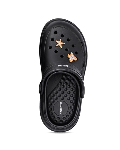 Women's Lightweight Clogs with Charms – Cushioned Slip-On Clogs with Adjustable Heel Strap for Everyday Wear