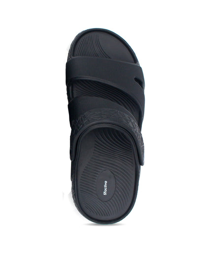 Men's Black and Grey Comfort Sandals | Adjustable Strap Casual Footwear