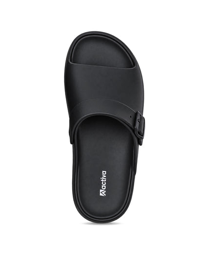 Men's Adjustable Comfort Slides with Buckle Strap for Everyday Wear