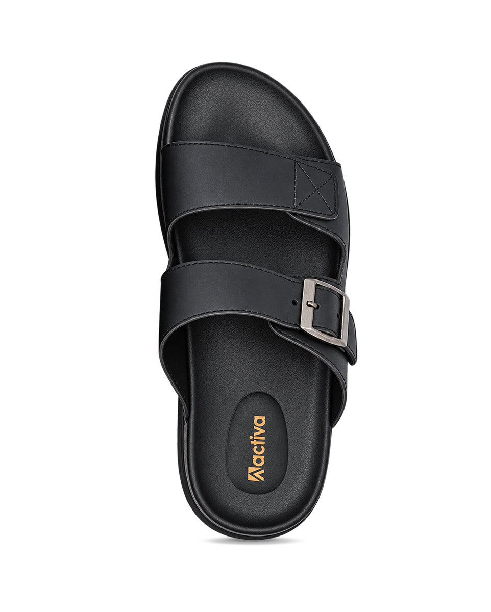 Men’s Casual Slides with Adjustable Buckle Strap | Comfort Slip-On Sandals