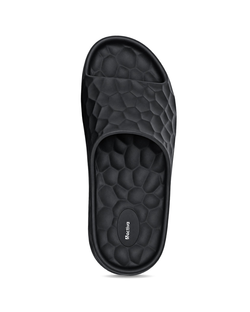 Men's Comfort Slides | Textured Slip-On Casual Footwear