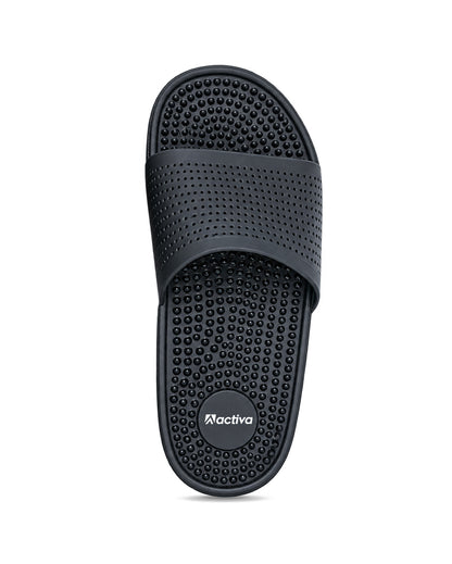 Men’s Textured Comfort Slides with Cushioned Footbed | Casual Slip-On Sandals