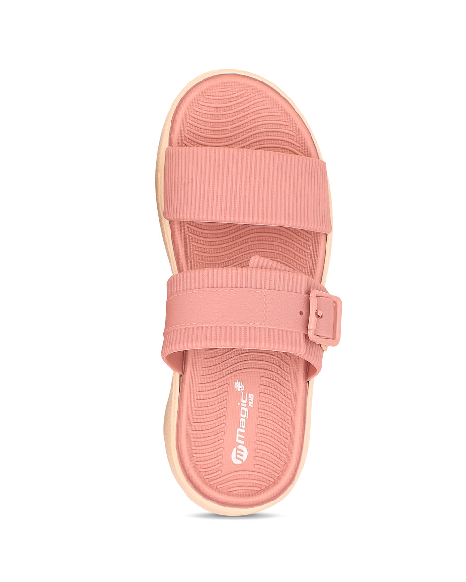 Doctor Sole Women Slides – EVA Cushioned Dual Strap Comfort Sandals