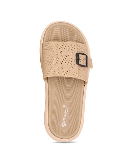 DOCTOR SOLE Women's Orthopedic Comfort Slide Sandals with Adjustable Buckle