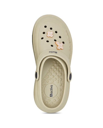 Women's Lightweight Clogs with Charms – Cushioned Slip-On Clogs with Adjustable Heel Strap for Everyday Wear