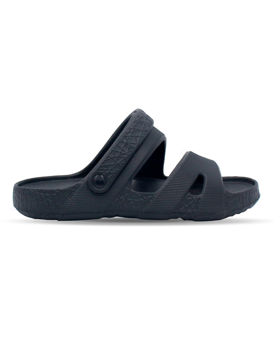 Men's Black and Grey Comfort Sandals | Adjustable Strap Casual Footwear