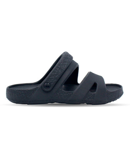 Men's Black and Grey Comfort Sandals | Adjustable Strap Casual Footwear