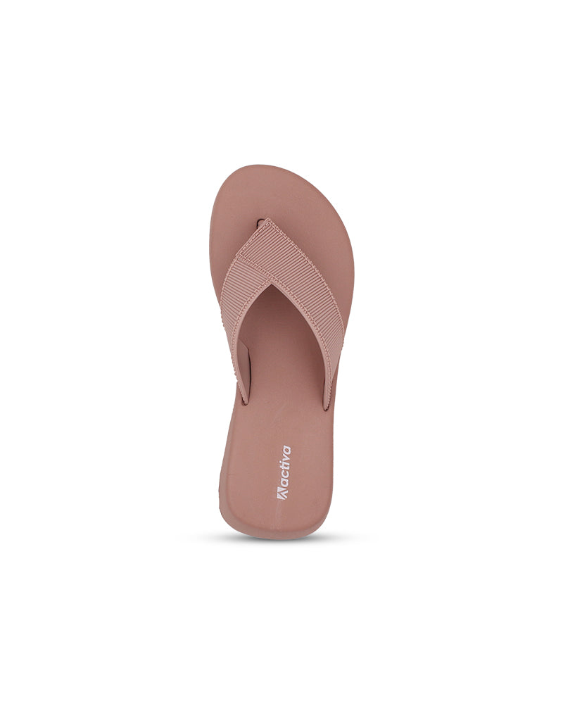 Women's V-Shape Grip Flip-Flops with Thick Heel