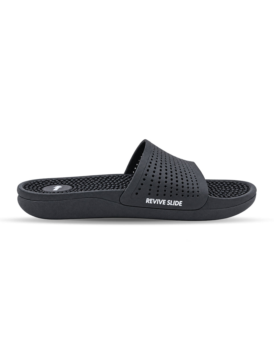 Men’s Textured Comfort Slides with Cushioned Footbed | Casual Slip-On Sandals