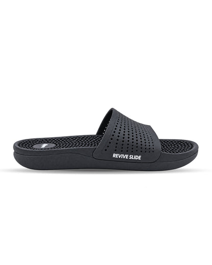 Men’s Textured Comfort Slides with Cushioned Footbed | Casual Slip-On Sandals
