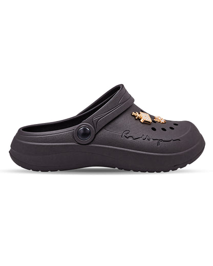 Women's Lightweight Clogs with Charms – Cushioned Slip-On Clogs with Adjustable Heel Strap for Everyday Wear