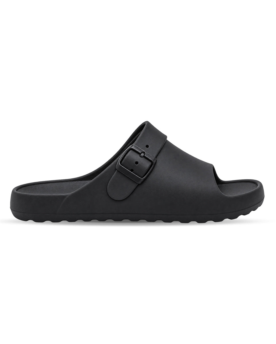Men's Adjustable Comfort Slides with Buckle Strap for Everyday Wear