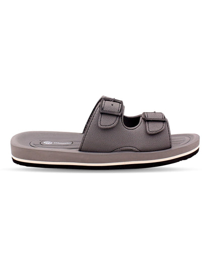 FABRICATION Men’s Dual Buckle Slides – Comfortable Casual Slippers for Daily Wear