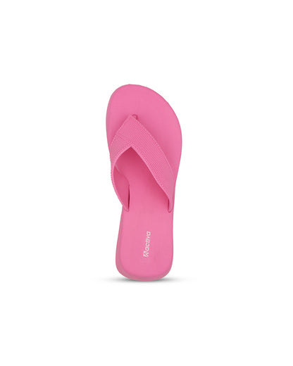 Women's V-Shape Grip Flip-Flops with Thick Heel